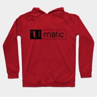 3/4" U-matic black logo Umatic Hoodie